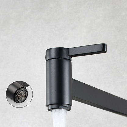 Rynx | 1-handle brushed nickel widespread faucet 1 hole wall-mounted bathroom faucet with brass