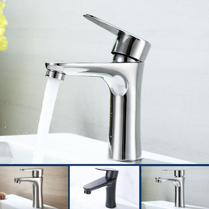 Rynx | Contemporary Stainless Steel Basin Tap Lever Handles Low Arc Basin Mixer