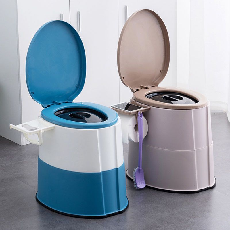 Rynx | Modern Flush Toilet Plastic Round Floor Mounted Toilet Bowl for Bathroom