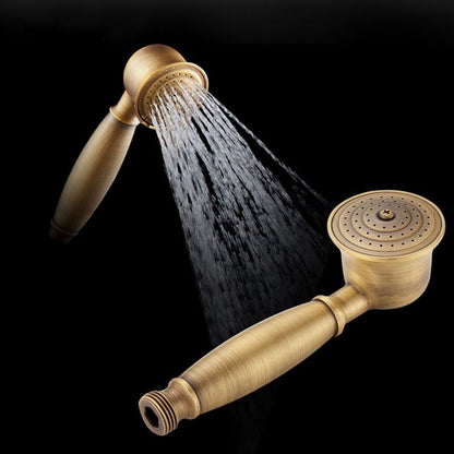 Rynx | Traditional Handheld Shower Head with Hose Polished Brass Wall Mounted Shower Head