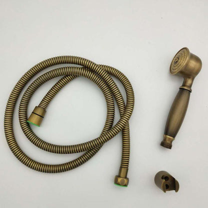 Rynx | Traditional Handheld Shower Head with Hose Polished Brass Wall Mounted Shower Head