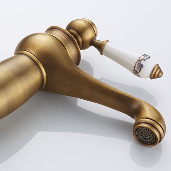 Rynx | Low-Arch Country Vessel Faucet Single-Lever Brass Faucet for Bathroom