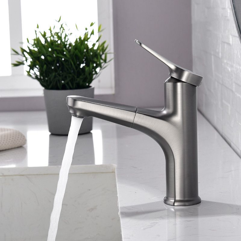 Rynx | Round Modern Sink Faucet with Pull-Out Single-Hole Basin Faucet