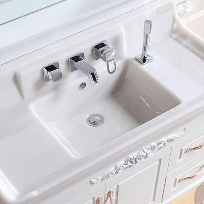 Rynx | Wall Mounted Faucet Brass Lever Handle Bathroom Faucet Hand Shower