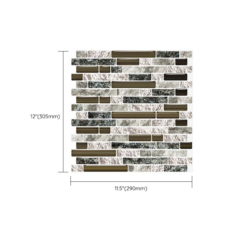 Rynx | Modern Peel & Stick Mosaic Tile PVC Herringbone Peel and Stick Wall Tile