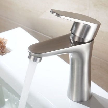 Rynx | Contemporary Stainless Steel Basin Tap Lever Handles Low Arc Basin Mixer