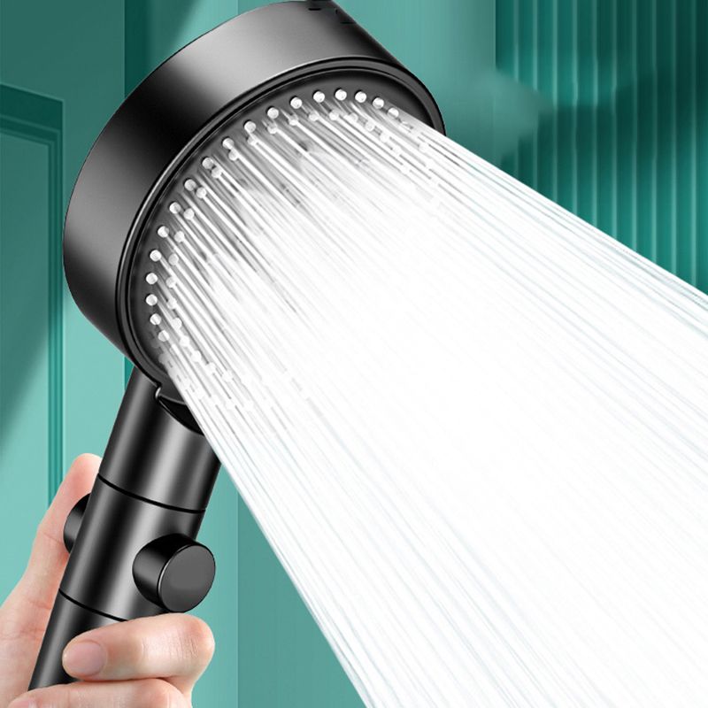 Rynx | Modern 6 Setting Shower Head Adjustable Spray Pattern Matt Black Round Shower Head