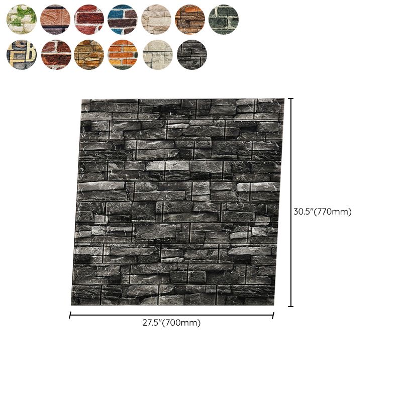 Rynx | Industrial Wall Panel 3D Brick Wall Panels Waterproof Stickers Wall Tiles Set of 10