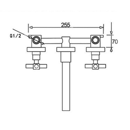 Rynx | Modern Wall-Mounted Faucet Bathroom Lever Bathtub Faucet