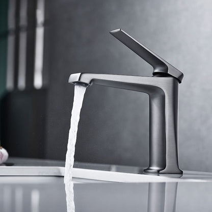 Rynx | Modern Basin Mixer Lever Handle Copper Low Arc Basin Mixer
