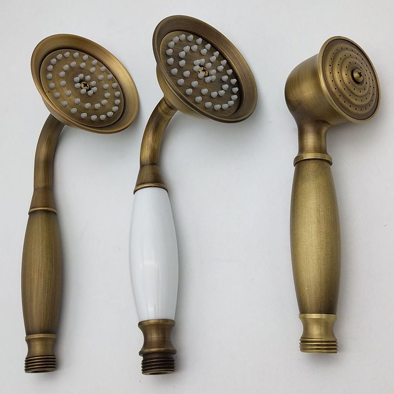 Rynx | Traditional Handheld Shower Head with Hose Polished Brass Wall Mounted Shower Head