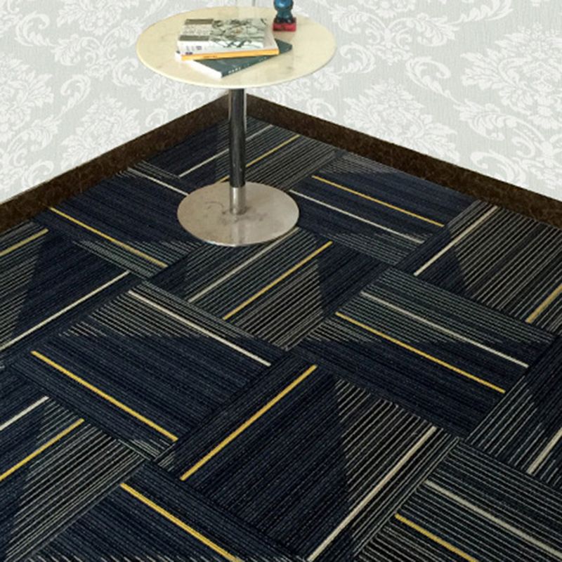 Rynx | Dark Color Level Loop Carpet Tile Non-Slip Self-Adhesive Indoor Office Carpet Tiles