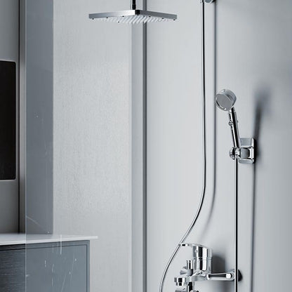 Rynx | Modern Showerhead Combination Double Showerhead Polished Stainless Steel Wall Mounted Showerhead
