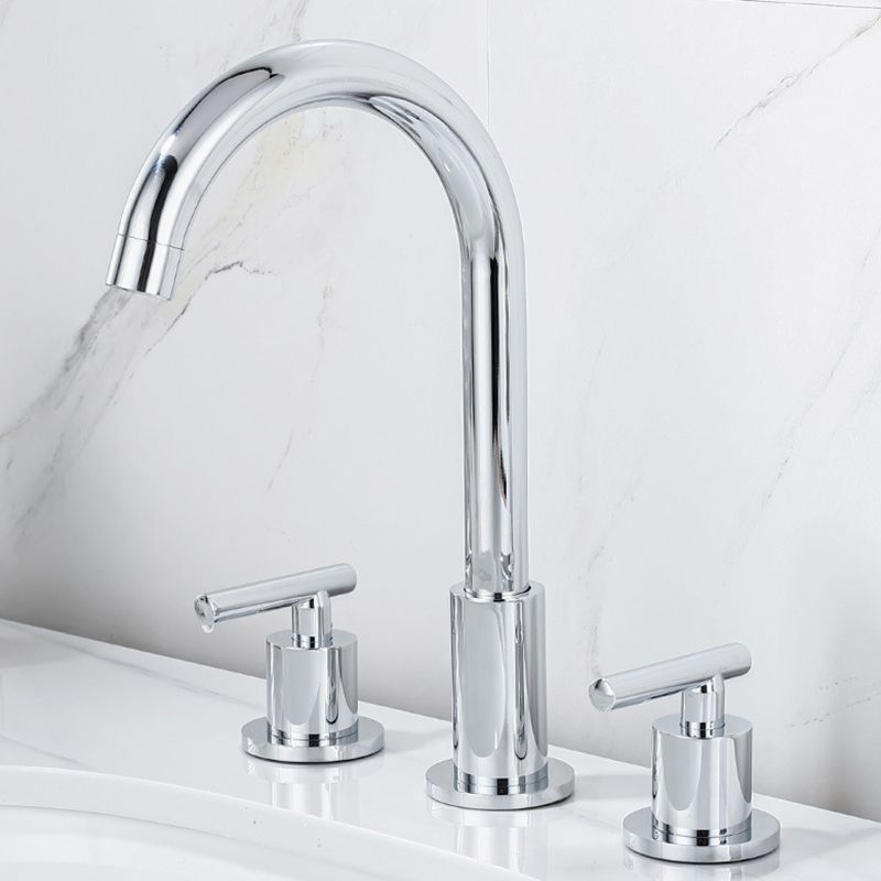 Rynx | Modern 2-Handle Bathroom Sink Faucet 3-Hole Widespread Bathroom Faucet