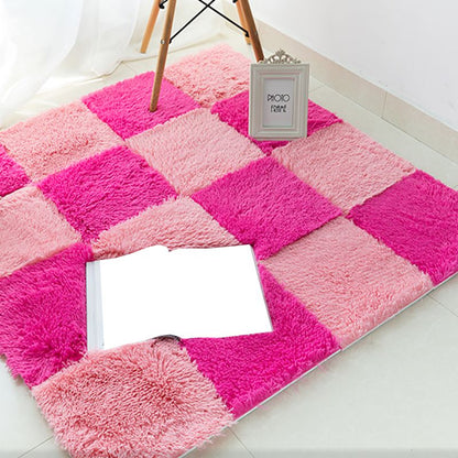 Rynx | Modern Carpet Tiles Interlocking Color Block Shag Carpet Tiles