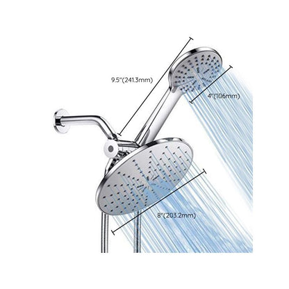 Rynx | Wall Mounted Round Shower Modern Style Metal Double Shower Heads