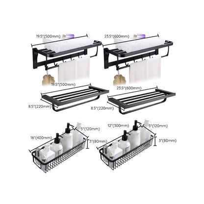 Rynx | 5-piece Modernism Bathroom Accessory Set in Matte Black Stainless Steel