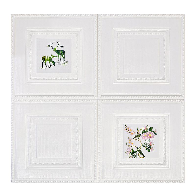 Rynx | Modern Wall Panel Cartoon Print Peel and Stick Waterproof Wall Panel