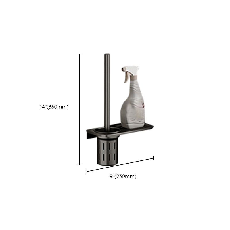 Rynx | Aluminum modern bathroom accessories set polished gray bathroom shelf/paper holder/robe hook