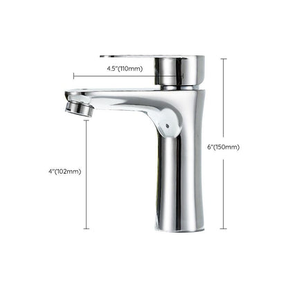 Rynx | Contemporary Stainless Steel Basin Tap Lever Handles Low Arc Basin Mixer