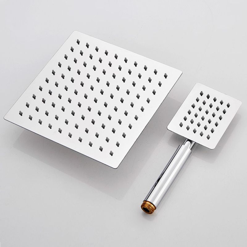 Rynx | Silver Square Double Shower Head Modern Water Filtration Wall-Mounted Shower Head