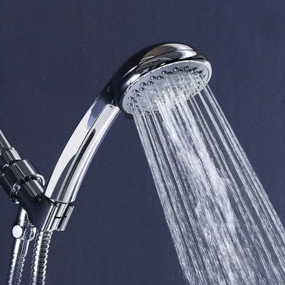 Rynx | Round Handheld Showerhead in Silver Leak-Resistant Wall-Mounted Showerhead
