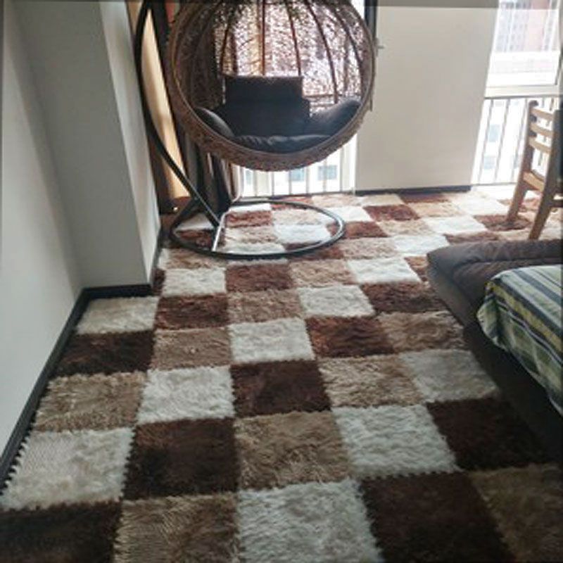 Rynx | Modern Carpet Tiles Interlocking Color Block Shag Carpet Tiles