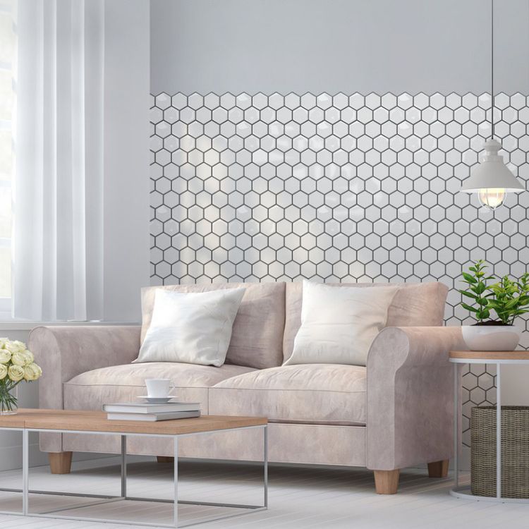 Rynx | Square Peel and Stick Back Wall Modern Plastic Peel and Stick Back Wall