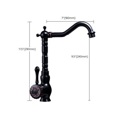 Rynx | Glam Style Basin Faucet with Swivel Spout and Lever Handle