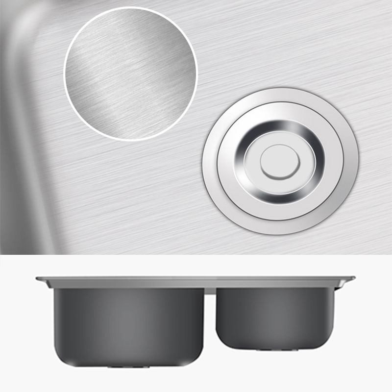Rynx | Modern Style Kitchen Sink Stainless Steel 2 Holes Top Mount Kitchen Sink