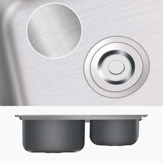 Rynx | Modern Style Kitchen Sink Stainless Steel 2 Holes Top Mount Kitchen Sink