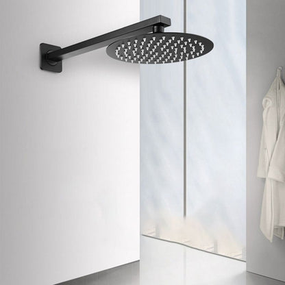 Rynx | Square and Round Shower Head made of Stainless Steel, Fixed Mounted Ceiling Shower Head in Black
