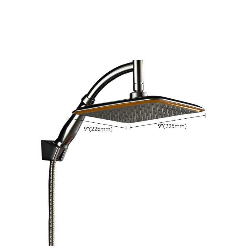 Rynx | Modern Square Showerhead Combo Chrome Rainfall Showerhead