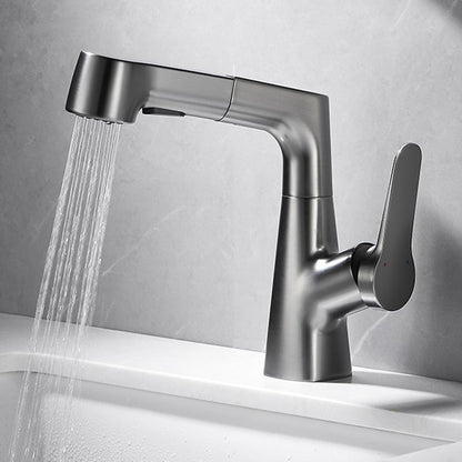 Rynx | 1-handle brushed nickel widespread faucet Single-hole bathroom vessel faucet with brass