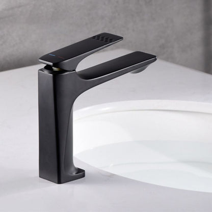 Rynx | Modern Bathroom Faucet Brass Deep Arc Lever Handle with Faucet Hose