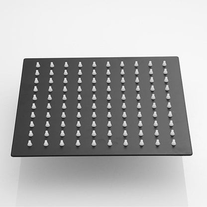Rynx | Square and Round Shower Head made of Stainless Steel, Fixed Mounted Ceiling Shower Head in Black
