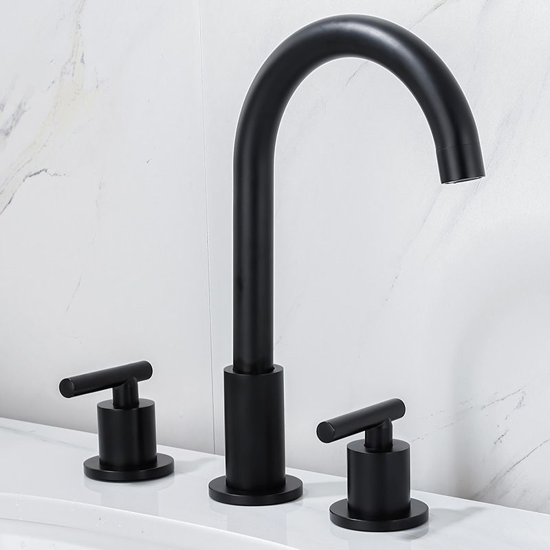 Rynx | Modern 2-Handle Bathroom Sink Faucet 3-Hole Widespread Bathroom Faucet