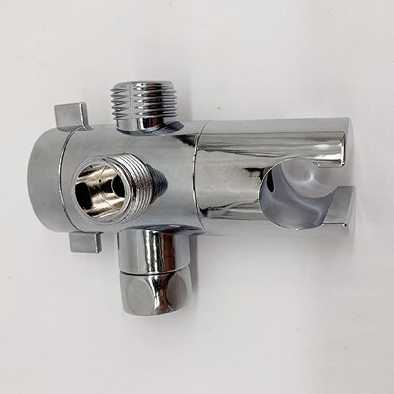 Rynx | Wall Mounted Round Shower Modern Style Metal Double Shower Heads