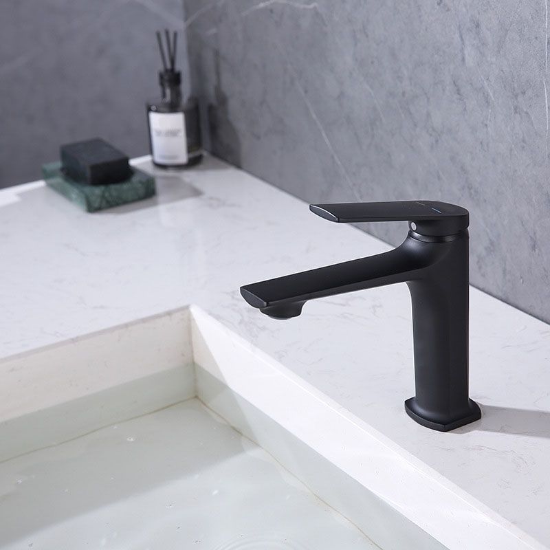 Rynx | Modern Container Faucet Brass Lever Handles Low Arc Sink Bathroom Faucet