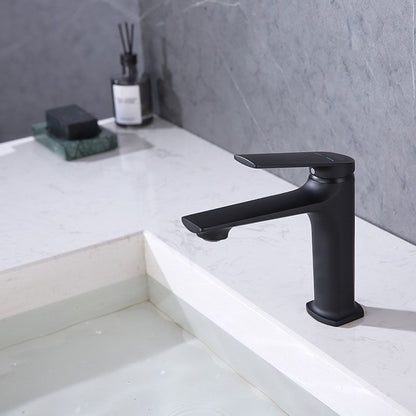 Rynx | Modern Container Faucet Brass Lever Handles Low Arc Sink Bathroom Faucet