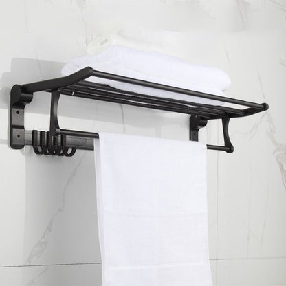 Rynx | Modern Matt Black Bathroom Shelf Paper Holder Bathroom Accessory Set