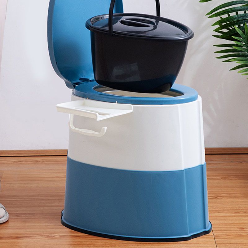 Rynx | Modern Flush Toilet Plastic Round Floor Mounted Toilet Bowl for Bathroom