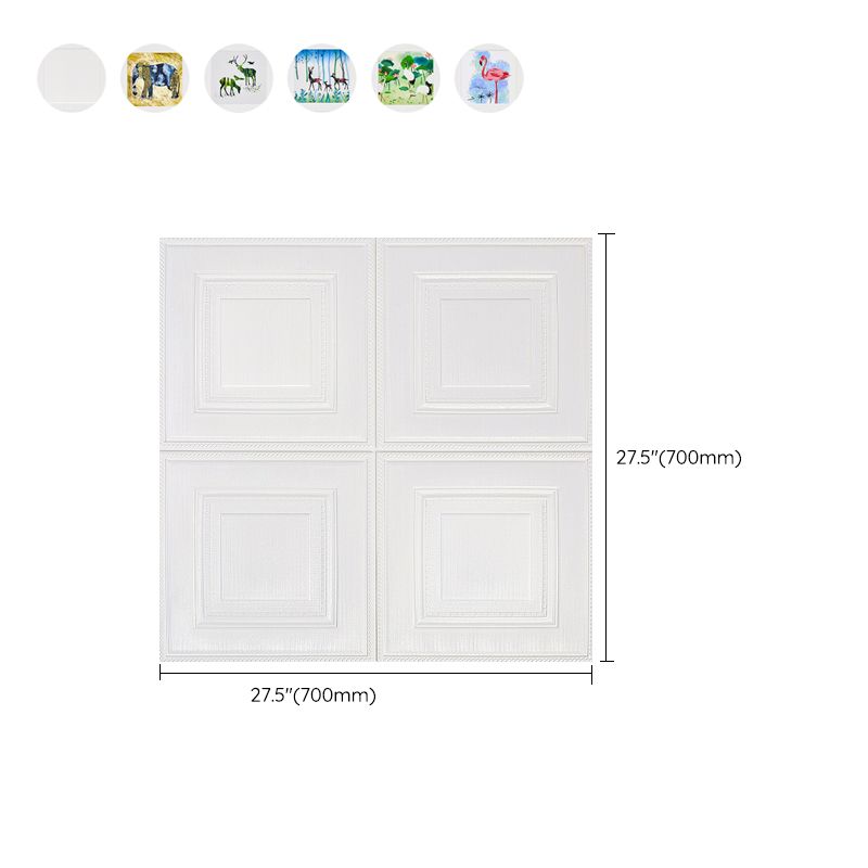 Rynx | Modern Wall Panel Cartoon Print Peel and Stick Waterproof Wall Panel