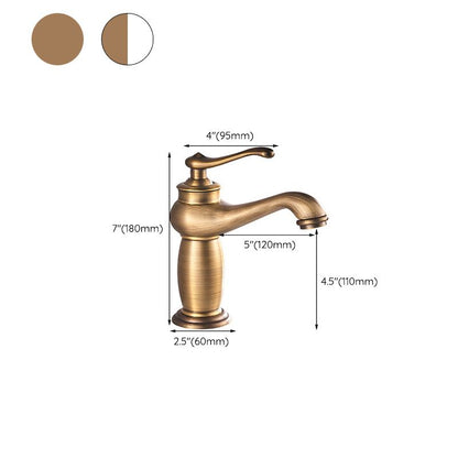 Rynx | Low-Arch Country Vessel Faucet Single-Lever Brass Faucet for Bathroom