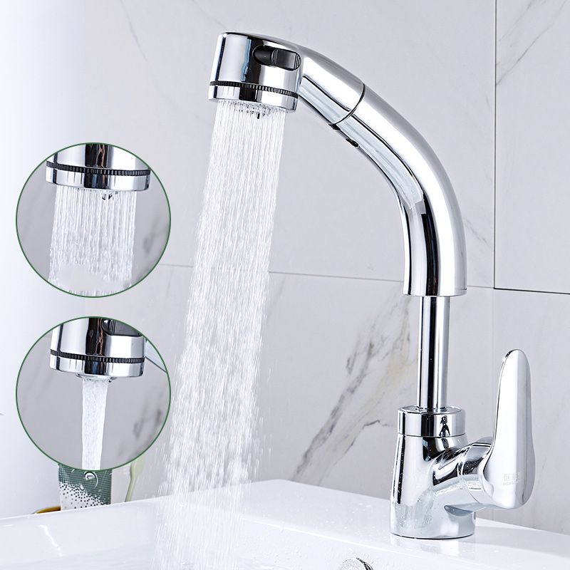 Rynx | Modern Simple Vessel Sink Faucet High Arc Bathroom Sink Faucet