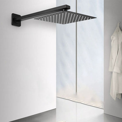Rynx | Square and Round Shower Head made of Stainless Steel, Fixed Mounted Ceiling Shower Head in Black