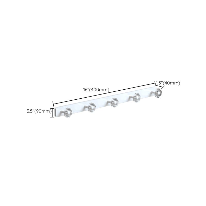 Rynx | White metal and acrylic bathroom accessories as single item or in set with bathroom shelf