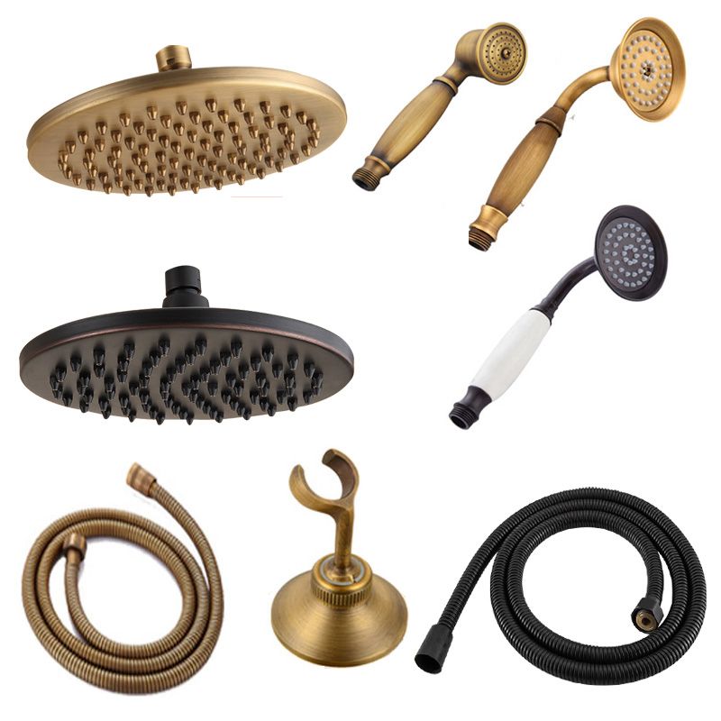 Rynx | Traditional Handheld Shower Head with Hose Polished Brass Wall Mounted Shower Head