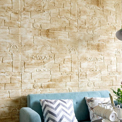 Rynx | Modern Wall Covering Peel and Stick Brick 3D Print Waterproof Wall Panel