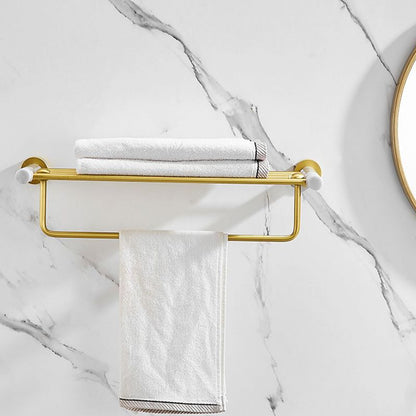 Rynx | 7-piece bathroom accessory set marble and metal bathroom hardware